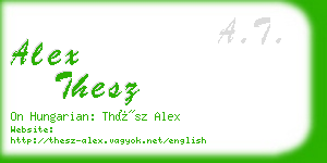 alex thesz business card